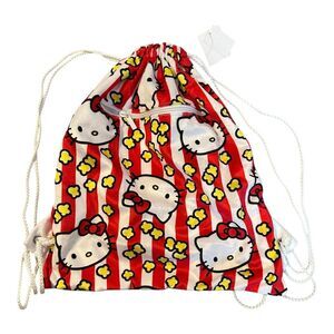 RARE FIND! Universal Studios Hello Kitty Popcorn Drawstring Bag